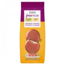 Tesco Free From Enrobed Orange Cookies and Cream Biscuits 192G