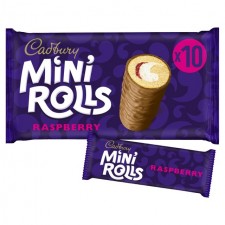Cadbury Raspberry Mini Rolls 10 pack