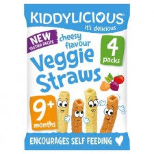 Kiddylicious Cheesy Veggie Straws 4 x 12g 