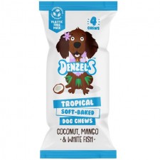 Denzels Tropical Soft Baked Dog Chews Coconut Mango and White Fish 75g