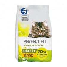 Perfect Fit Cat Complete Dry Natural Vitality with Chicken and Turkey 2.4kg