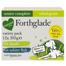 Forthglade Complete Senior Wholegrain Dog Food Variety Lamb and Fish Wet Dog Food  12 x 395g