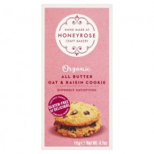 Honeyrose All Butter Oat and Raisin Cookies 115g
