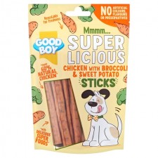 Good Boy Superlicious Chicken, Broccoli and Sweet Potato Stick Dog Treats 100g