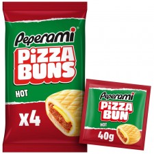 Peperami Pizza Buns Hot 4 X 40g