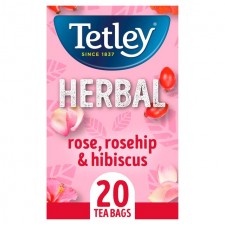 Tetley Herbal Rose Rosehip and Hibiscus 20 Teabags