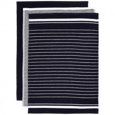 Marks and Spencer Collection Set of 3 Cotton Rich Kitchen Towels One Size Blue 3 per pack