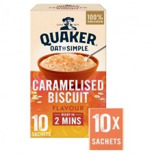 Quaker Oat So Simple Caramelised Biscuit Porridge Sachets 10 per pack