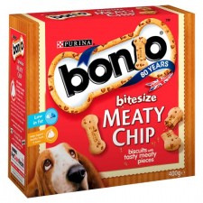 Bonio Bitesize Biscuits with Meaty Chips 400G
