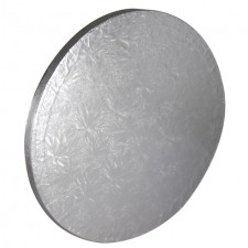 Anniversary House Round Cake Board Silver 25cm