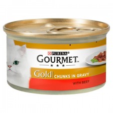 Gourmet Gold Cat Food Beef in Gravy 85g