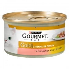 Gourmet Gold Cat Food Salmon And Chicken in Gravy 85g