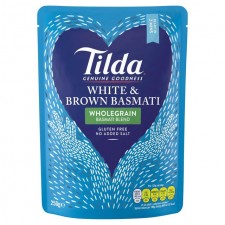 Tilda Steamed Basmati White and Brown Rice 250g