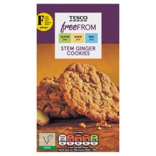 Tesco Free From Stem Ginger Cookies 150g
