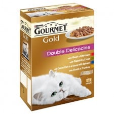 Gourmet Gold Cat Food Senior Double Delicacies 12 x 85g