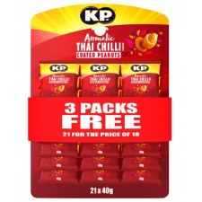 Retail Pack KP Aromatic Thai Chlli Peanuts 21 x 40g bags