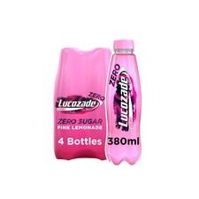 Lucozade Energy Zero Pink Lemonade 4 x 380ml