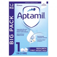 Aptamil 1 First Infant Milk from Birth 2 x 600g