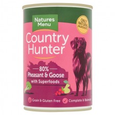 Natures menu Country Hunter Pheasant and Goose with Superfoods Wet Dog Food 400g