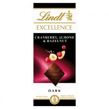 Lindt Excellence Dark Cranberry Almond and Hazelnut 100g