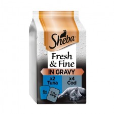 Sheba Fresh Choice Pouches Fish in Gravy 6 x 50g