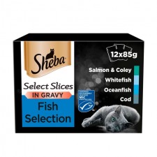 Sheba Select Slices Pouches Fish in Gravy 12 x 85g
