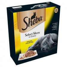 Sheba Select Poultry Slices Tray Gravy 12 x 85g