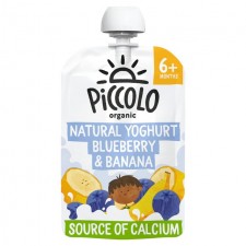Piccolo Organic Natural Yoghurt Blueberry and Banana 100g