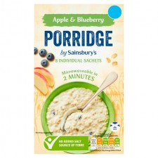 Sainsburys Apple and Blueberry Porridge 8 Sachets