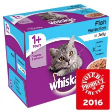  Whiskas Pouches Fish in Jelly 12 x 100g