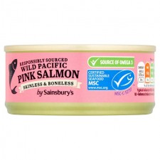 Sainsburys Wild Pacific Pink Salmon 105g