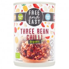 Free and Easy Organic Three Bean Chilli 400g