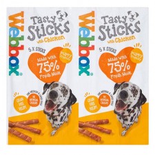 Webbox Dogs Delight 5 Tasty Sticks with Chicken 30g
