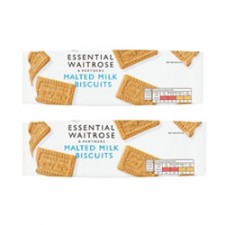 Waitrose Essential Malted Milk Biscuits 2 x 200g