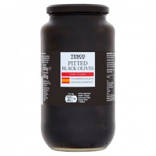 Tesco Pitted Black Olives 920g