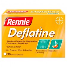 Rennie Deflatine Trapped Wind Relief Tablets 36 per pack