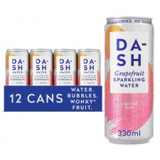 Dash Water Sparkling Grapefruit 12 x 330ml Limited Edition
