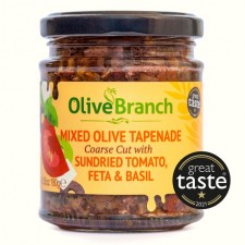 Olive Branch Olive Tapenade with Sundried Tomato Feta and Greek Basil 180g