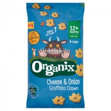 Organix 12 Month Cheese and Onion Gruffalo Claws 4X15g
