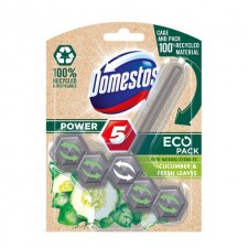 Domestos Toilet Rim Block Power 5 EcoBlock Cucumber and Fresh Leaves