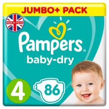 Pampers Baby Dry Nappies Size 4 x 86