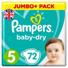 Pampers Baby Dry Nappies Size 5 x 72