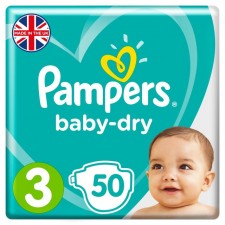 Pampers Baby Dry Nappies Size 3 x 50