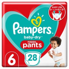 Pampers Baby Dry Nappy Pants Size 6 x 28