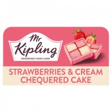 Mr Kipling Strawberries and Cream Chequered Cake 230g