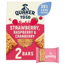 Quaker Porridge To Go Squares Strawberry Raspberry and Cranberry 2 x 55g