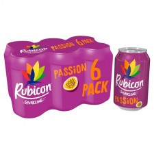 Rubicon Passion Fruit Sparkling Drink 6 X 330ml Cans