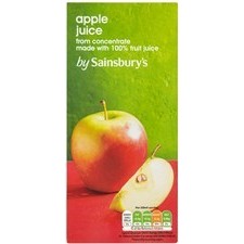 Sainsburys Pure Apple Juice 1L Carton