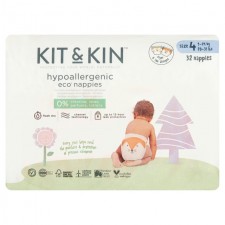 Kit and Kin Eco Nappies Size 4 Fox and Tiger 32 per pack