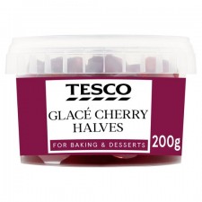 Tesco Glace Cherry Halves 200g